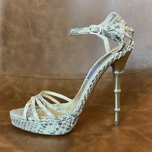NEW Ralph Lauren Collection Gold Heeled Sandals 7.5